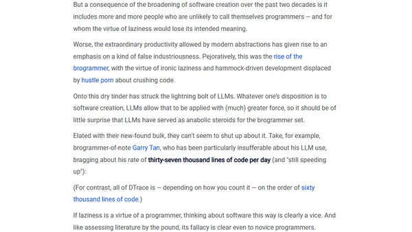 The peril of laziness lost