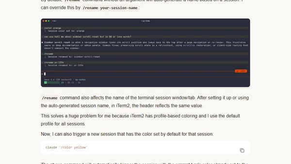 Color-coding my Claude Code sessions
