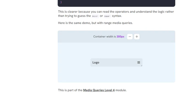 Media Queries Range Syntax