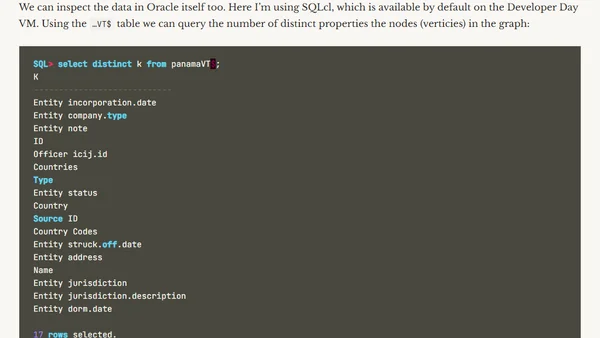 Property Graph in Oracle 12.2