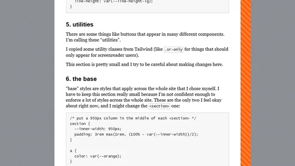 Moving away from Tailwind, and learning to structure my CSS