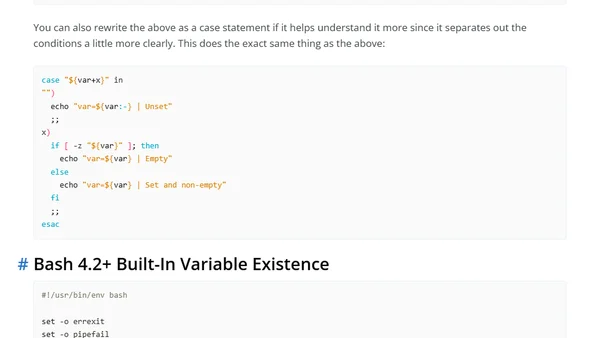 Differentiate Between an Empty or Unset String Variable with Bash