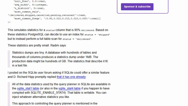 Production query plans without production data