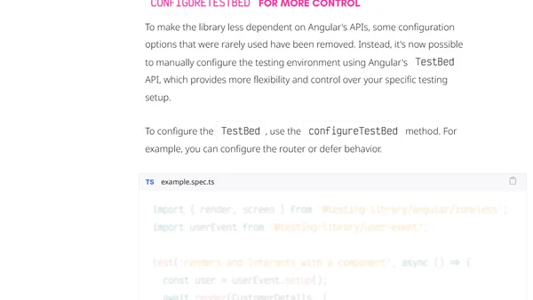 Introducing Angular Testing Library Zoneless
