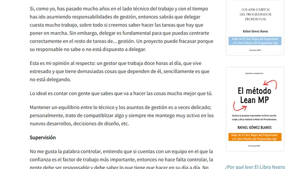 Lo que he aprendido gestionando proyectos