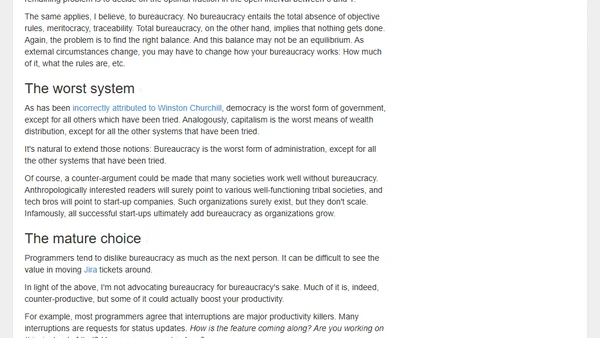 In defence of bureaucracy