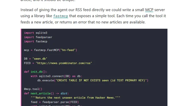 Giving Agents Minimal Tools