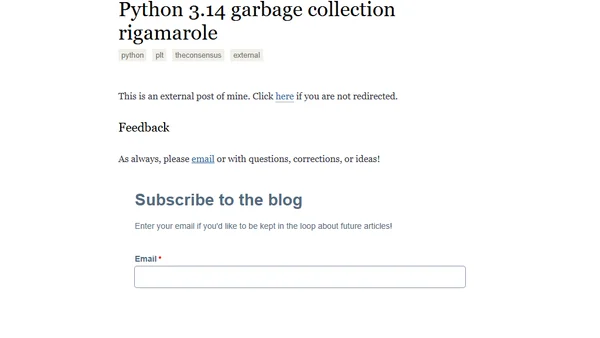 Python 3.14 garbage collection rigamarole