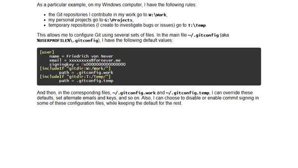 Conditional .gitconfig
