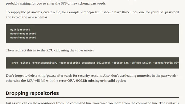 Running the RCU from the commandline