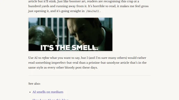 It's the Smell