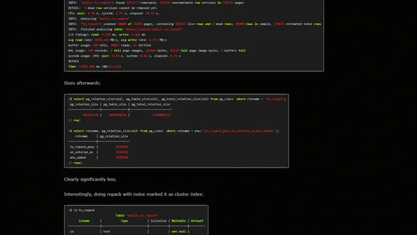 Waiting for PostgreSQL 19 – Introduce the REPACK command