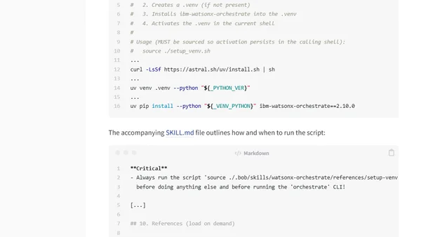 Accessing Orchestrate Environments via Agentic Skill