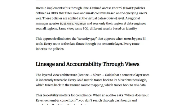 The Role of the Semantic Layer in Data Governance