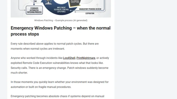 Windows Patching: Operations Runs the Platform, Not the Risk