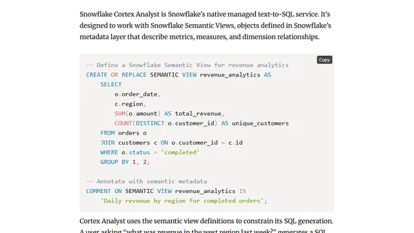Why Semantic Layers Make Enterprise Text-to-SQL Safer