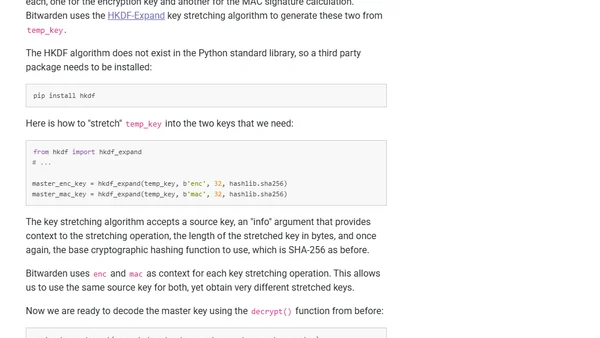 How Bitwarden Encrypts and Decrypts Secrets