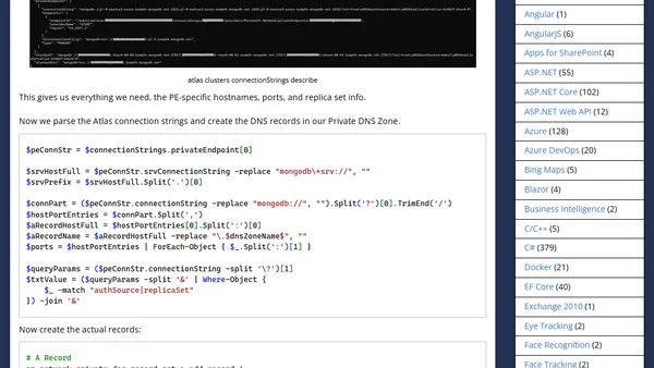 Connecting Azure to MongoDB Atlas via Private Endpoints