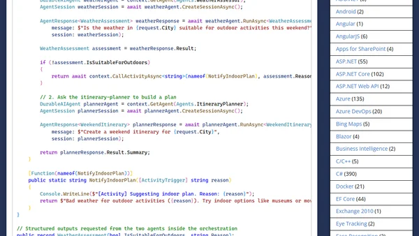 Microsoft Agent Framework: Deterministic Multi-Agent Orchestrations with .NET Durable Functions