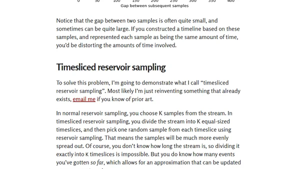 Timesliced reservoir sampling: a new(?) algorithm for profilers