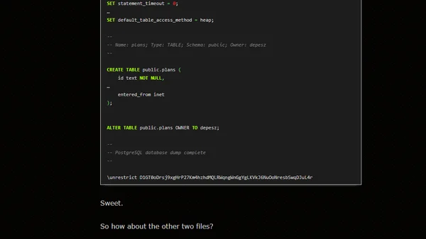 Waiting for PostgreSQL 19 – Add non-text output formats to pg_dumpall
