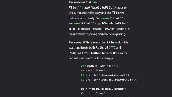Consistent Behavior of new File("")