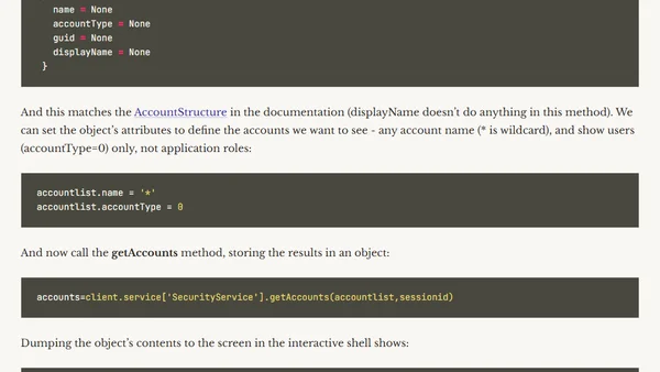 Exploring OBIEE Web Services through Python