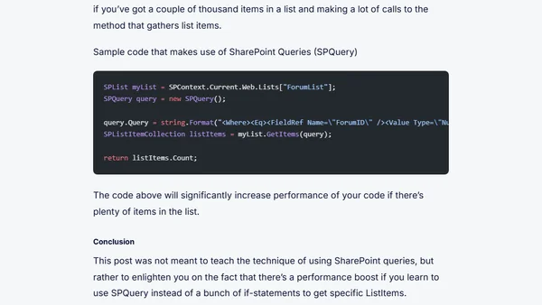 Introduction to SharePoint Queries