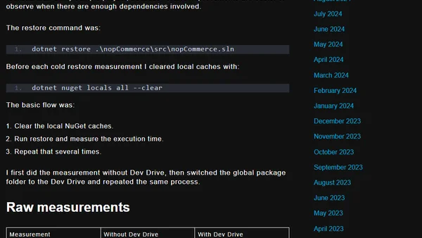 NuGet Package Restore Speed Improvement with Windows Dev Drive
