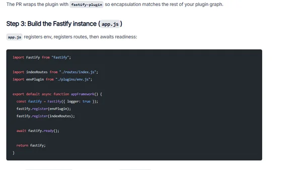 Validated Fastify Configuration with dotenv, env-schema, and @fastify/env