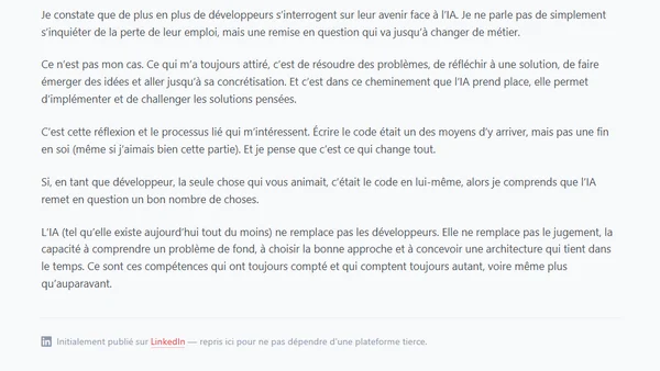 Être développeur, c'est résoudre des problèmes, pas écrire du code