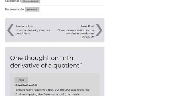 nth derivative of a quotient