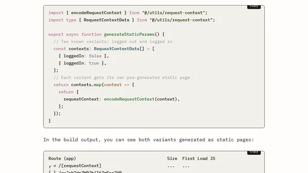 The Precompute Pattern: Encoding Dynamic Data into URLs in Next.js