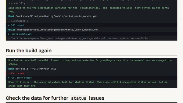 Claude Code in action with dbt