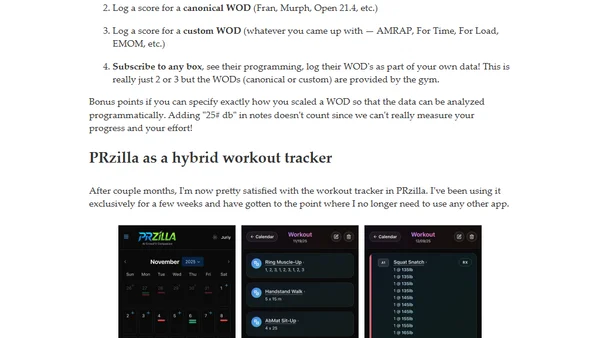 CrossFit tracking app but… you’re in control?