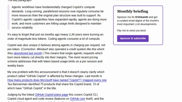 Changes to GitHub Copilot Individual plans