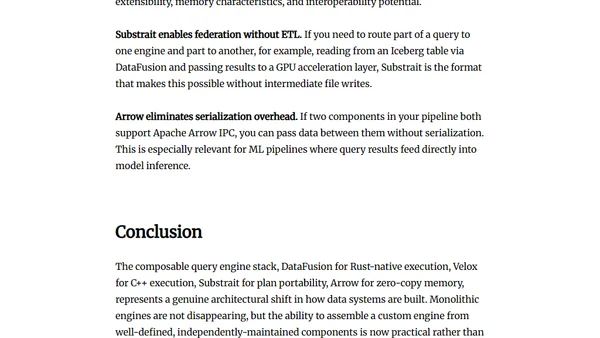 Building Composable Query Engines with Rust Runtimes