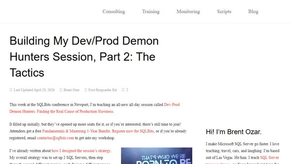 Building My Dev/Prod Demon Hunters Session, Part 2: The Tactics