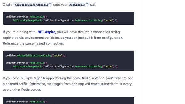 Scaling SignalR With a Redis Backplane