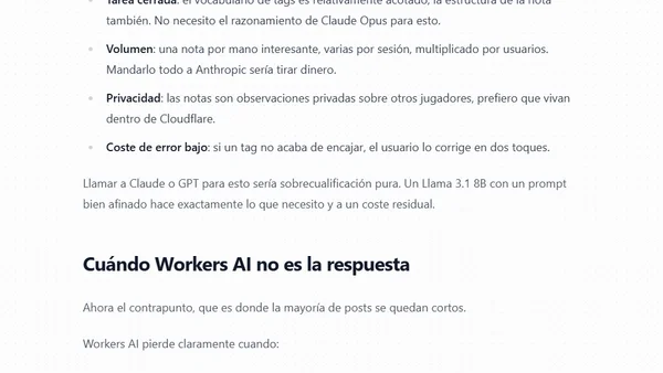 Workers AI no compite con OpenAI: compite por un sitio en tu arquitectura