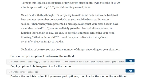 Swift Optionals?  Don’t Forget to Unwrap!