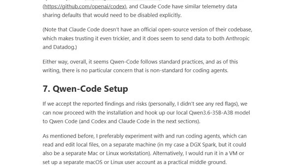 Using Local Coding Agents