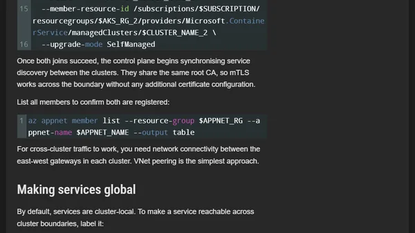 Azure Kubernetes Application Network Preview