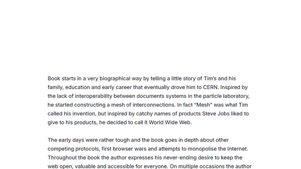 Book review: "This Is for Everyone" by Tim Berners-Lee