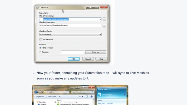 Backing up your local Subversion repositories using Live Mesh