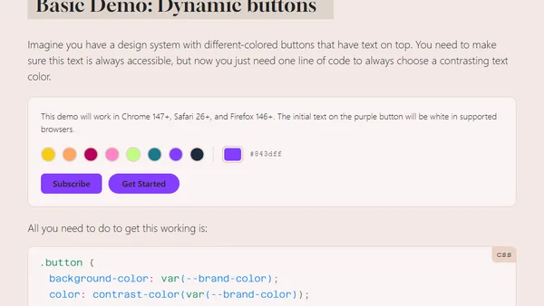 Automated accessible text with contrast-color()