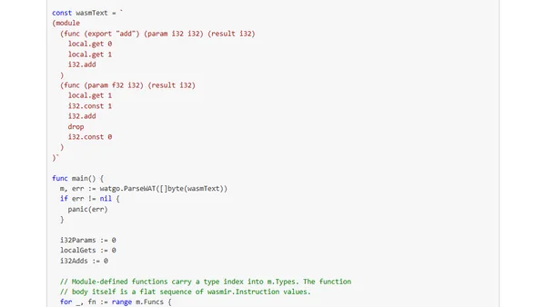watgo - a WebAssembly Toolkit for Go