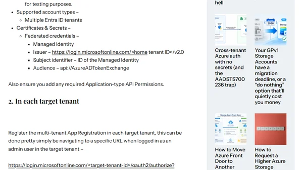Cross-tenant Azure auth with no secrets (and the AADSTS700236 trap)