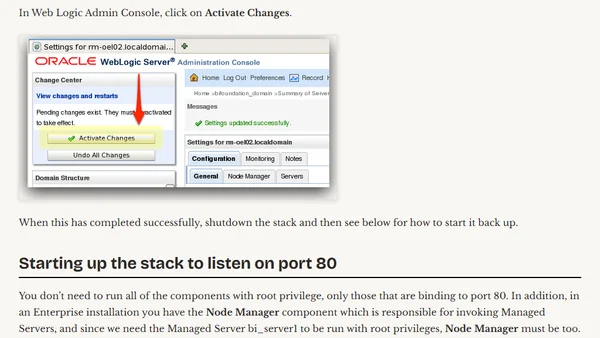 Configuring OBI 11g to use port 80