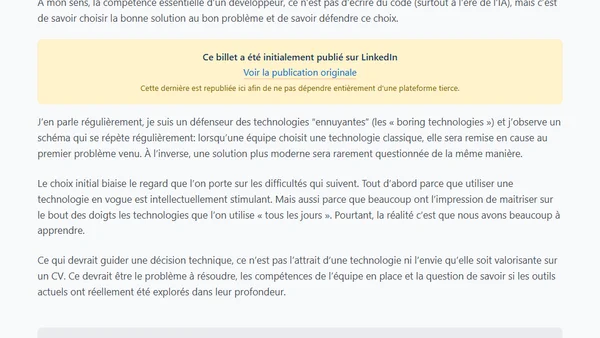 Le biais de nos choix techniques